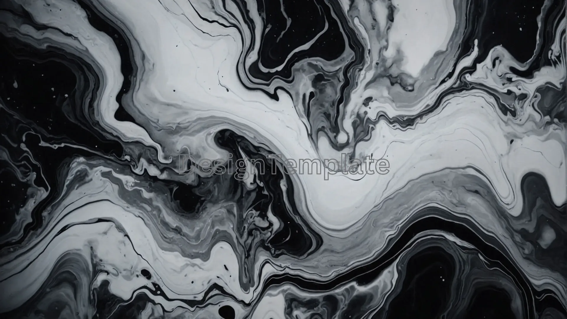 Fluidity Black and White Marble Texture Stock Photo